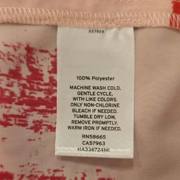 Halogen Abstract Red and Blue SHIFT Dress, M, 100% POLY - Picture 5 of 5